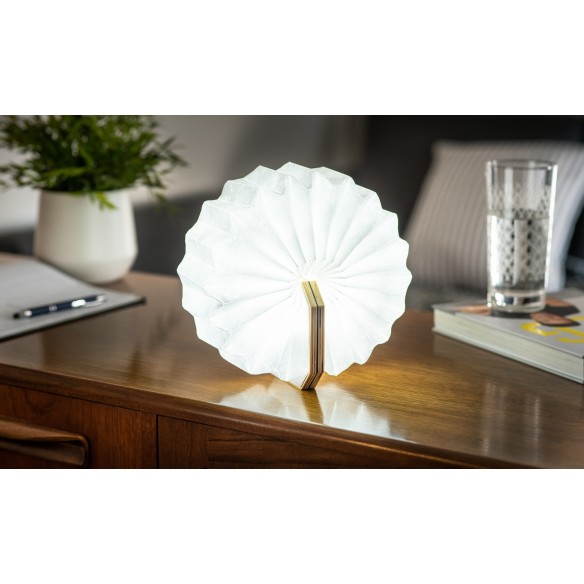 SMART ACCORDION LAMP, natural walnut wood