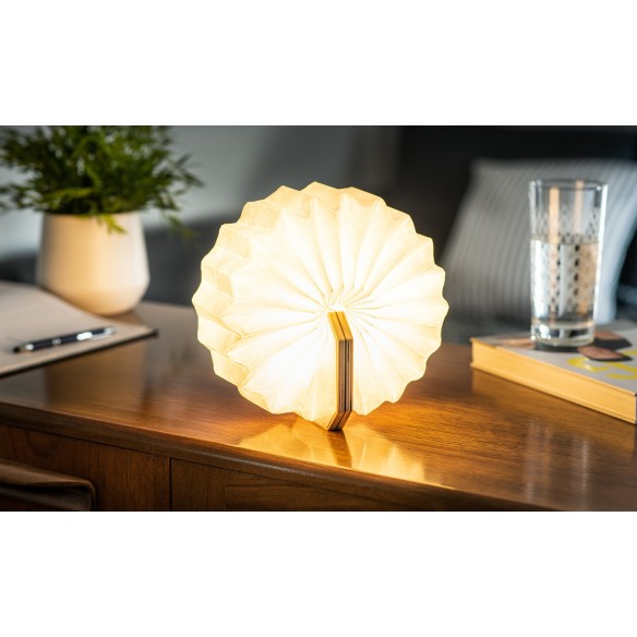 SMART ACCORDION LAMP, natural bamboo wood