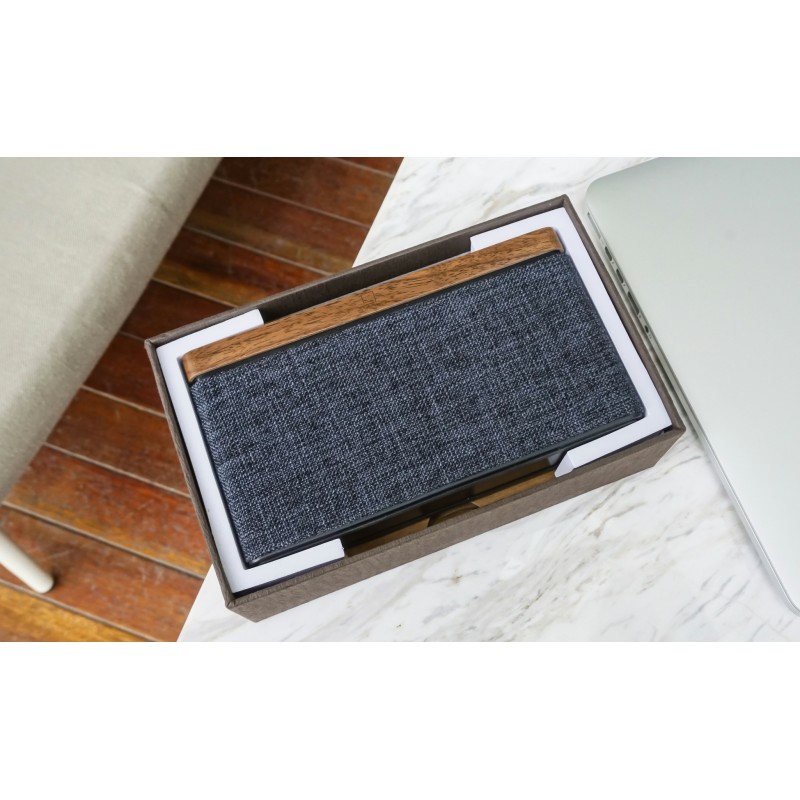 HIFI SQUARE BLUETOOTH SPEAKER, Walnut Wood