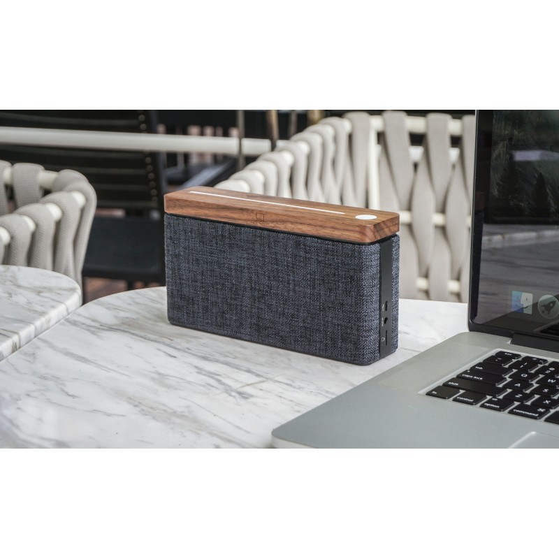 HIFI SQUARE BLUETOOTH SPEAKER, Walnut Wood