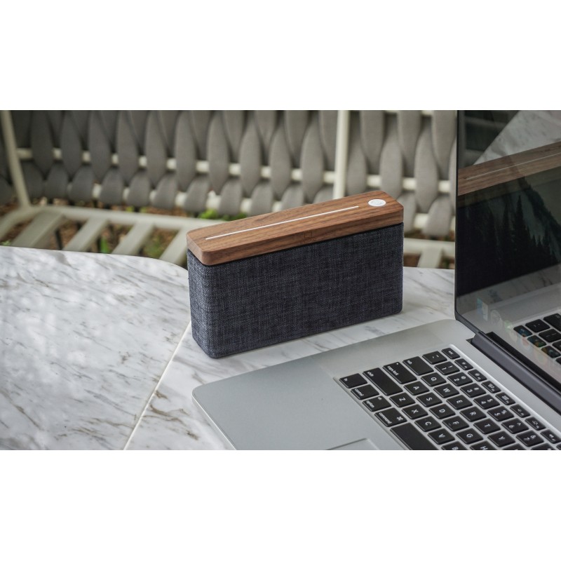 HIFI SQUARE BLUETOOTH SPEAKER, Walnut Wood