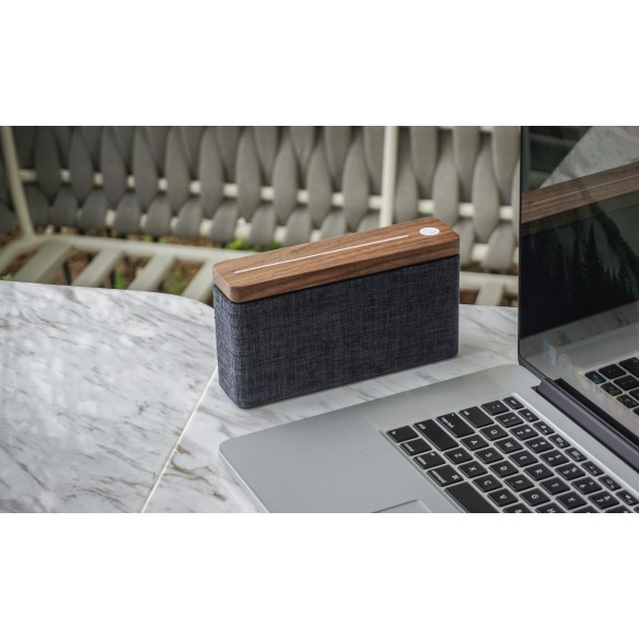 HIFI SQUARE BLUETOOTH SPEAKER, Walnut Wood