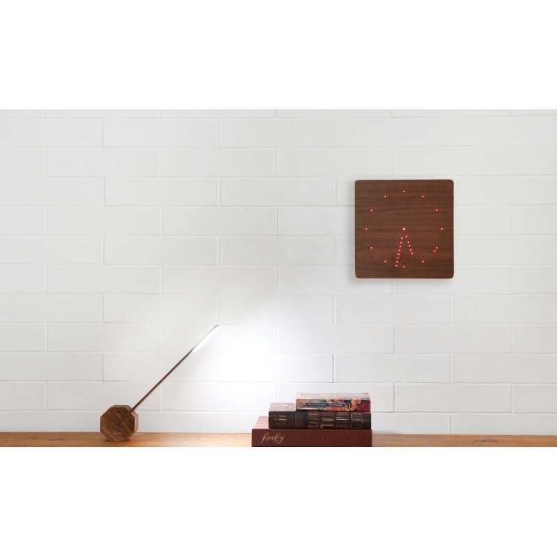 ANALOG CLICK CLOCK, Walnut