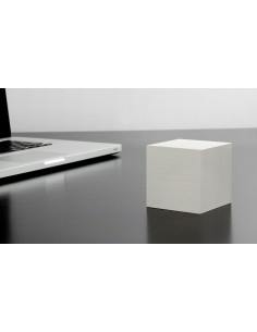 CUBE CLICK  CLOCK, White / White Led 2
