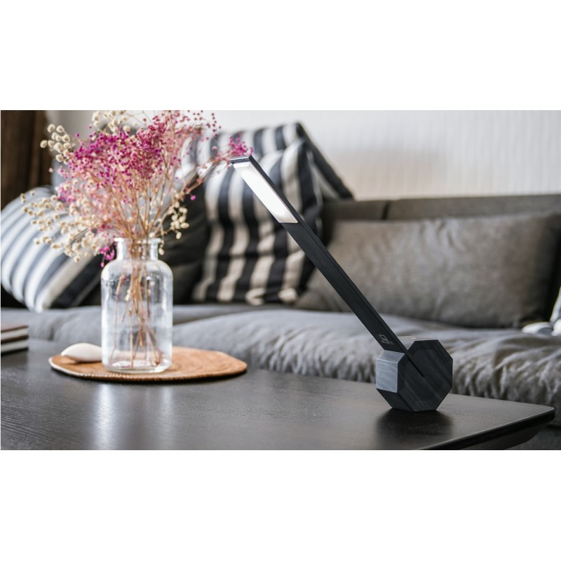 OCTAGON ONE RECHARGEABLE DESK LIGHT, Black