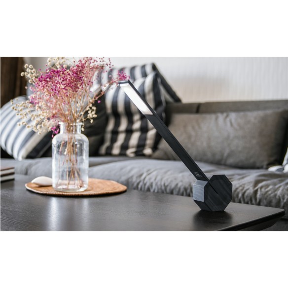 OCTAGON ONE RECHARGEABLE DESK LIGHT, Black