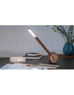 OCTAGON ONE RECHARGEABLE DESK LIGHT, Walnut 2