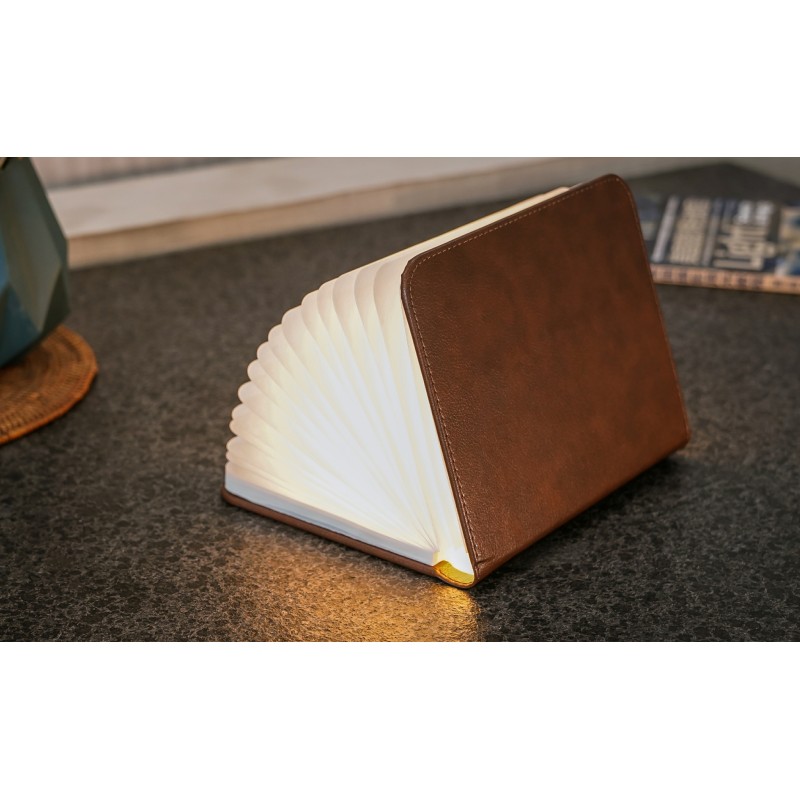 SMART BOOK LIGHT, Large Brown Leather