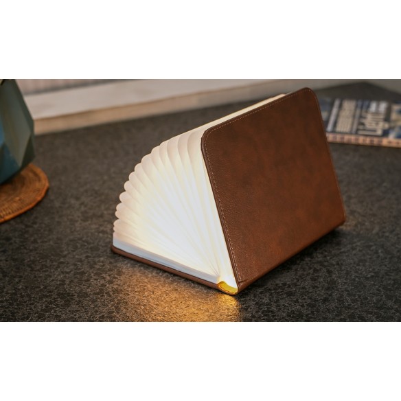 SMART BOOK LIGHT, Large Brown Leather
