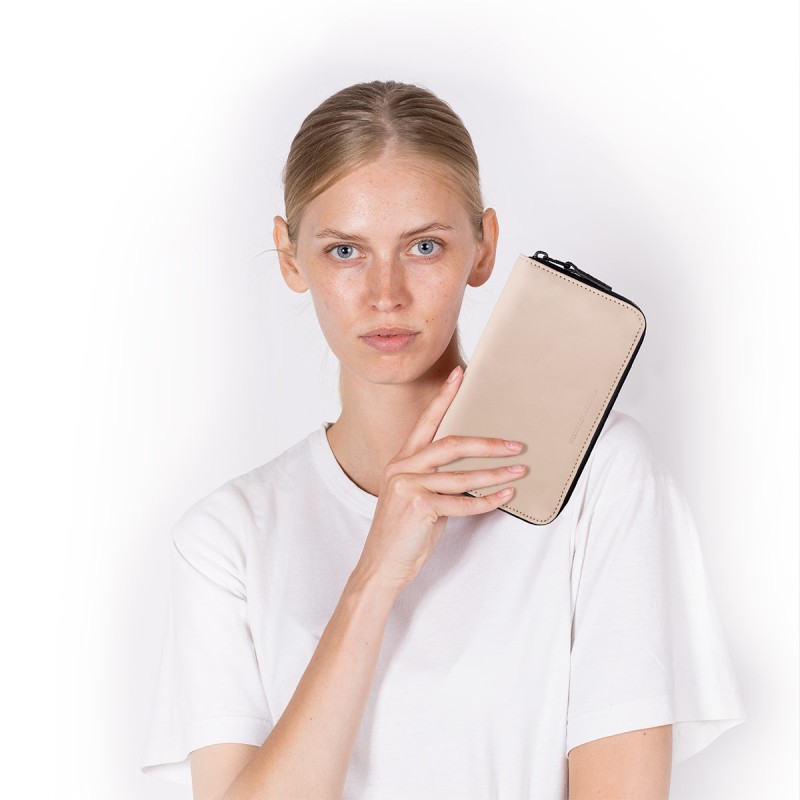 NAIRA WALLET LOTUS, Light Apricot