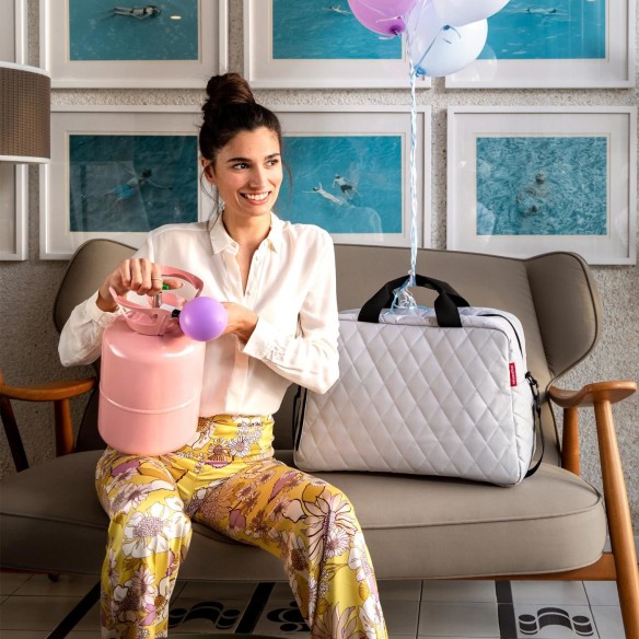 DUFFELBAG M Rhombus Light Grey