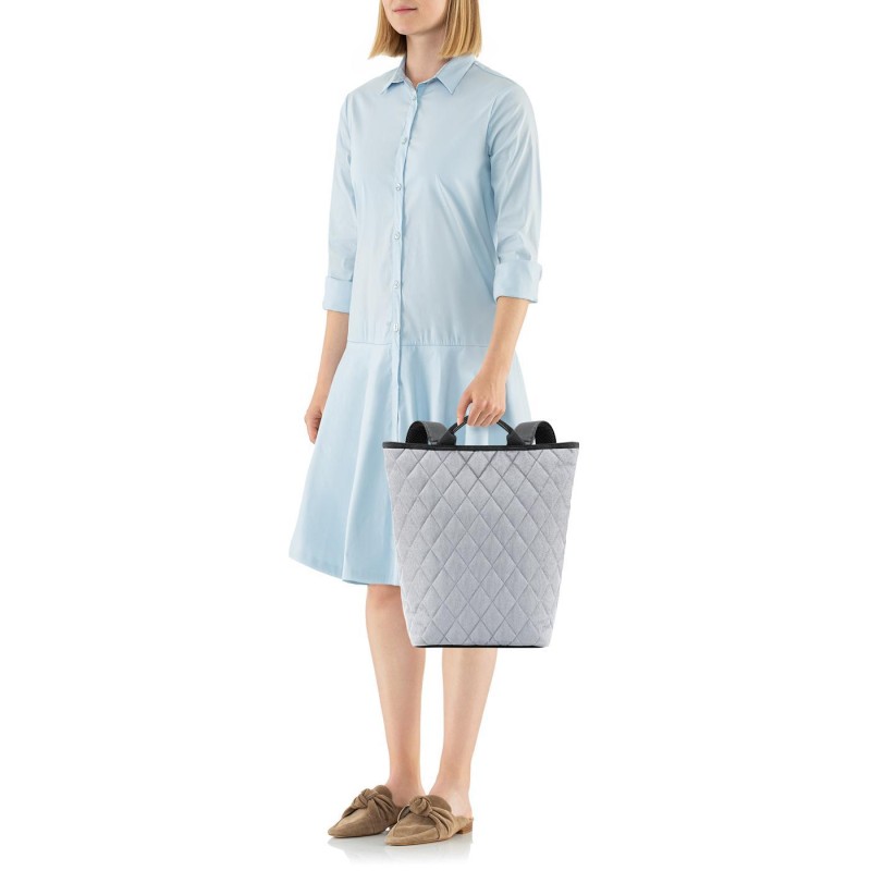 SHOPPER BACKPACK Rhombus Light Grey