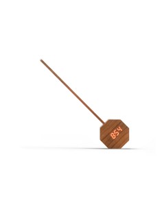 OCTAGON ONE PLUS DESK LIGHT-ALARM CLOCK, Cherry Wo