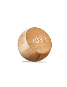 TUMBLER CLICK CLOCK, Bamboo Wood