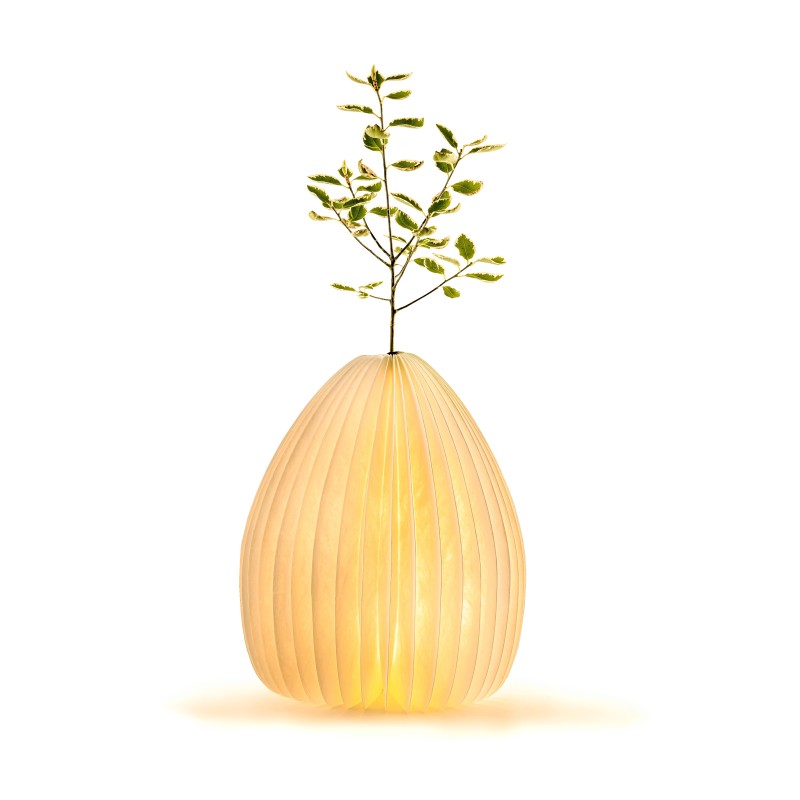 SMART VASE LIGHT, Walnut Wood
