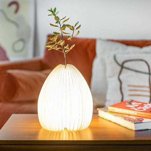 SMART VASE LIGHT, Walnut Wood