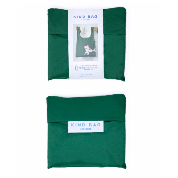 MEDIUM REUSABLE BAG, Dog Pink - Green