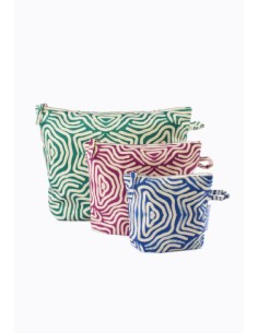 POUCHES SET OF 3, Lines