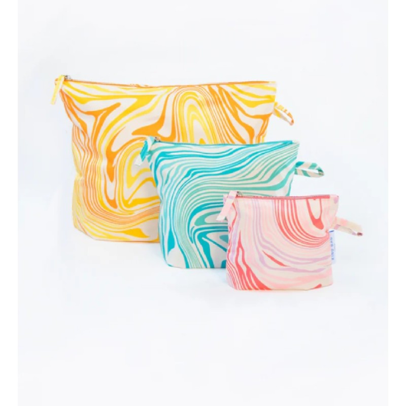 POUCHES SET OF 3, Marble