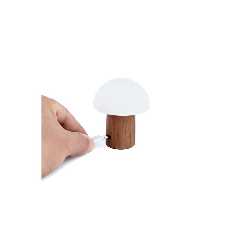 SUPER MINI MUSHROOM LAMP, Walnut
