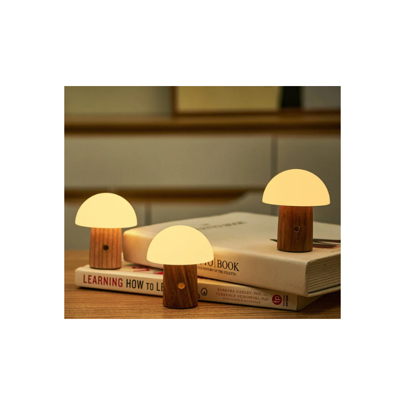 SUPER MINI MUSHROOM LAMP, Walnut
