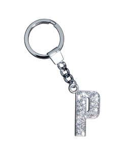 GLAMOUR, KEYRING LETTER P, CLEAR, con cristalli Sw