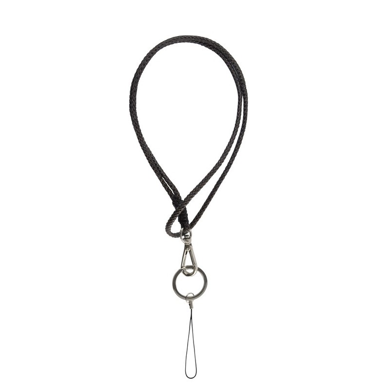 Portachiavi classico marrone con cordino
