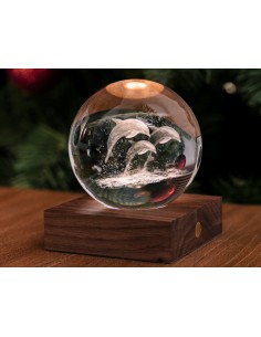 AMBER CRYSTAL LIGHT, 3D laser Jumping Dolphins 2