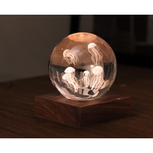 AMBER CRYSTAL LIGHT, 3D laser Jellyfish
