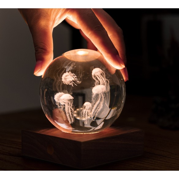 AMBER CRYSTAL LIGHT, 3D laser Jellyfish
