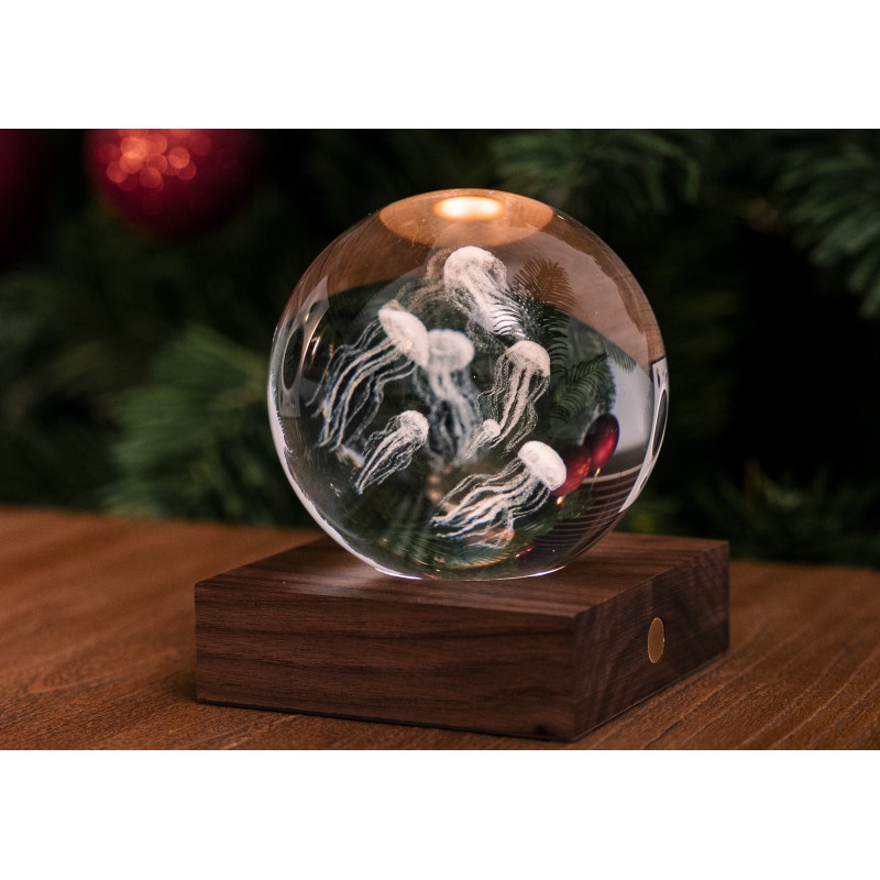 AMBER CRYSTAL LIGHT, 3D laser Jellyfish