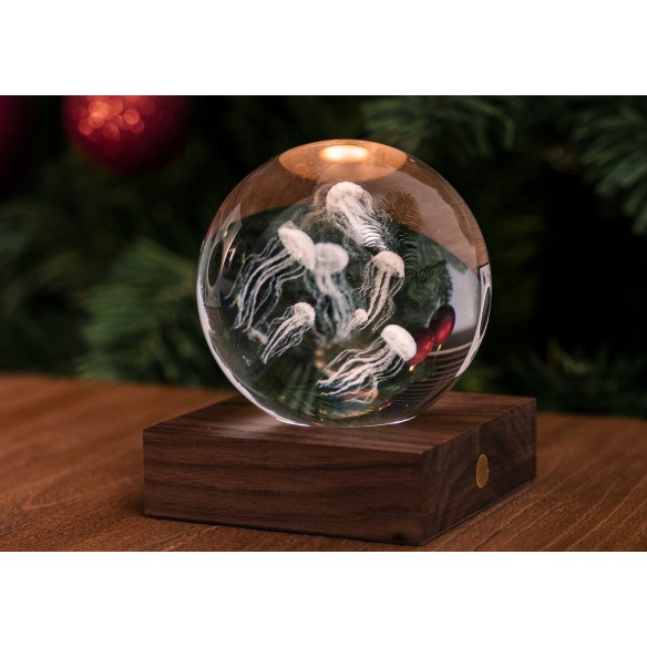 AMBER CRYSTAL LIGHT, 3D laser Jellyfish