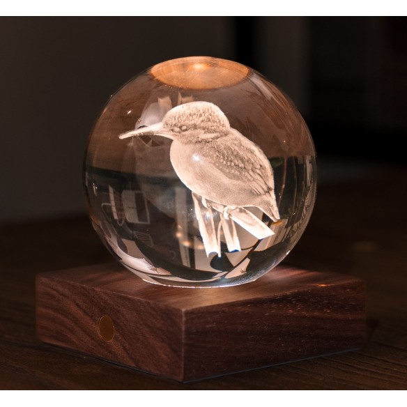 AMBER CRYSTAL LIGHT, 3D laser King Fisher