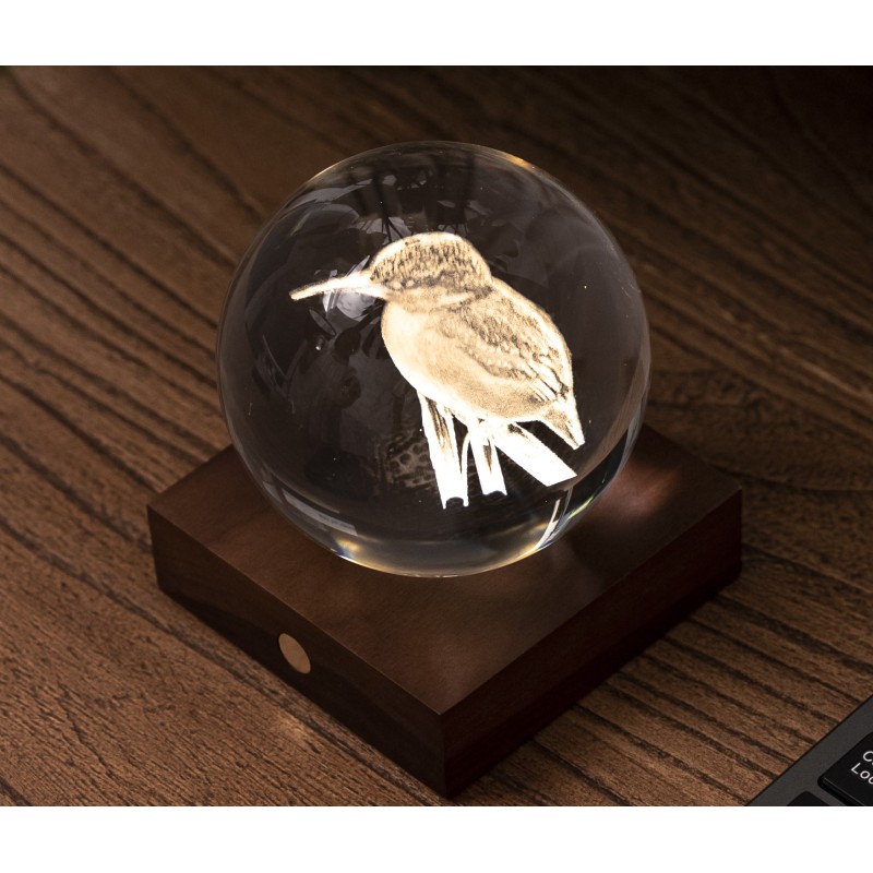 AMBER CRYSTAL LIGHT, 3D laser King Fisher