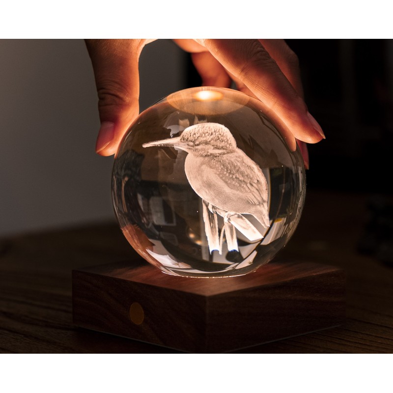 AMBER CRYSTAL LIGHT, 3D laser King Fisher