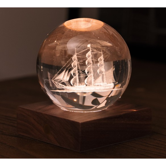 AMBER CRYSTAL LIGHT, 3D laser Sailing Boat