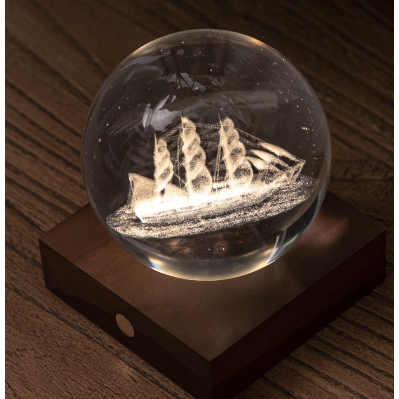 AMBER CRYSTAL LIGHT, 3D laser Sailing Boat