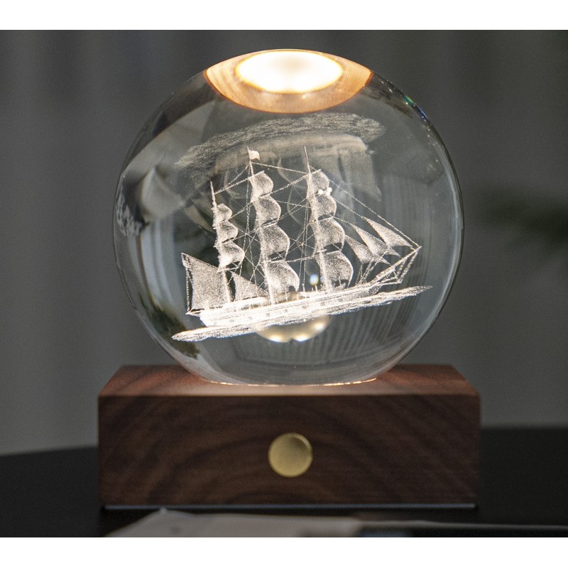 AMBER CRYSTAL LIGHT, 3D laser Sailing Boat