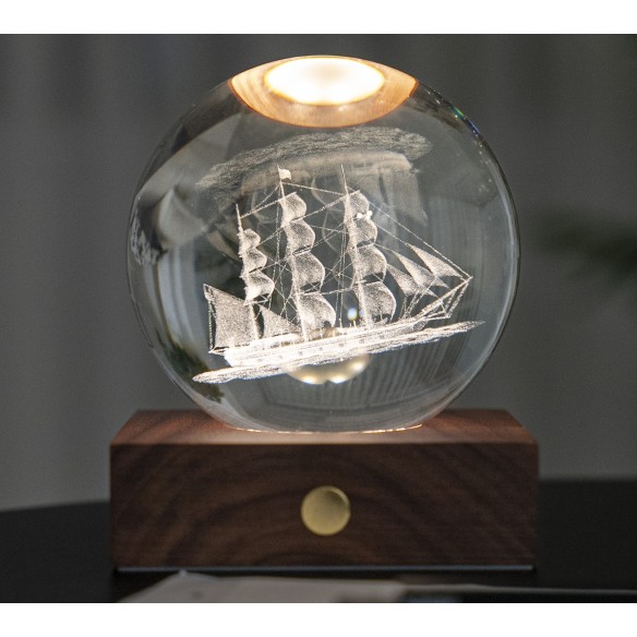 AMBER CRYSTAL LIGHT, 3D laser Sailing Boat