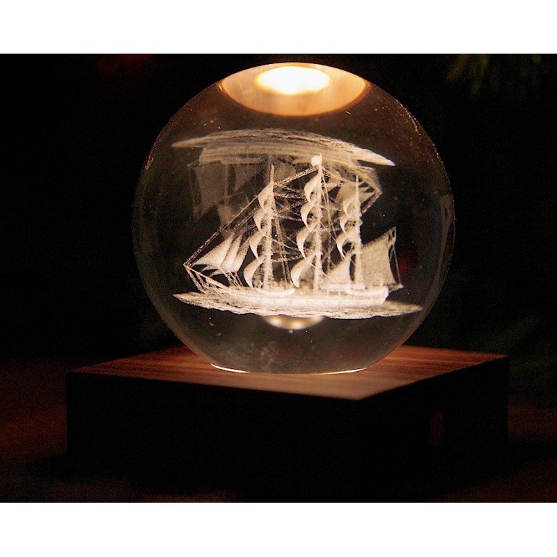 AMBER CRYSTAL LIGHT, 3D laser Sailing Boat