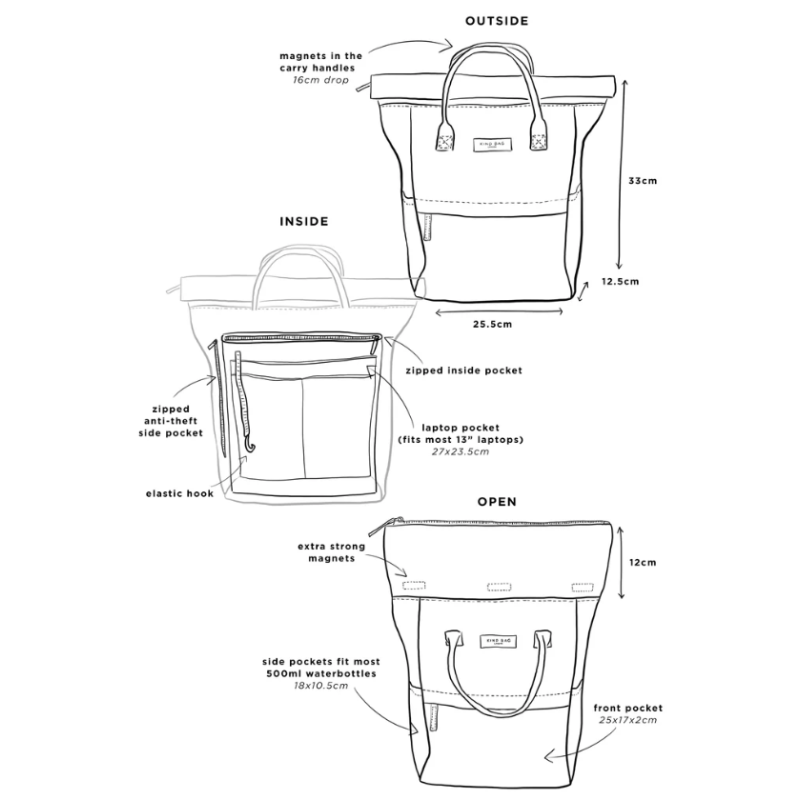 BACKPACK  MEDIUM, Dusty Blue