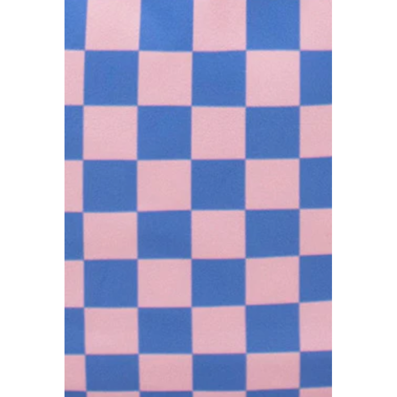 WEEKENDER BAG, Checkerboard Blue - Pink