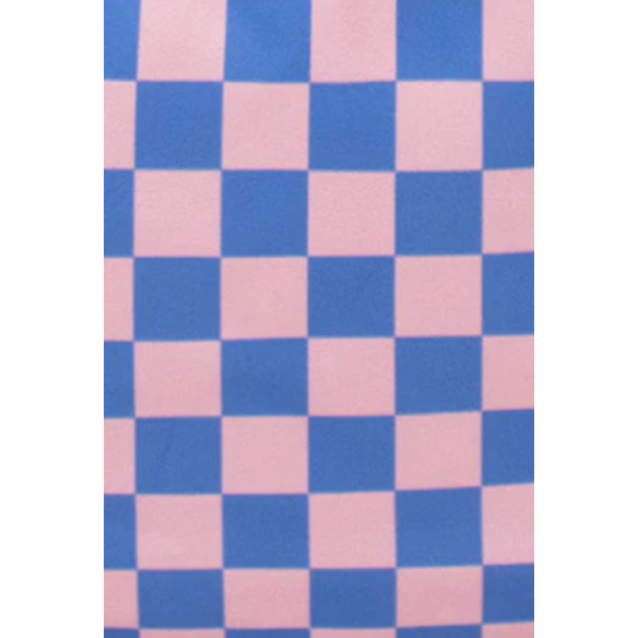 WEEKENDER BAG, Checkerboard Blue - Pink