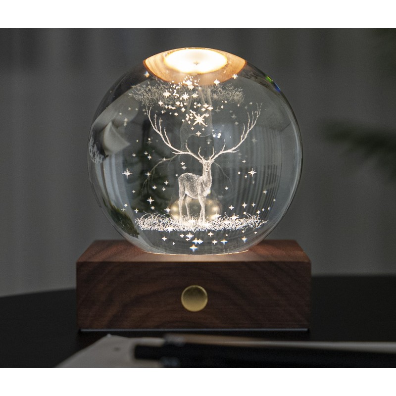 AMBER CRYSTAL LIGHT, 3D laser Stag