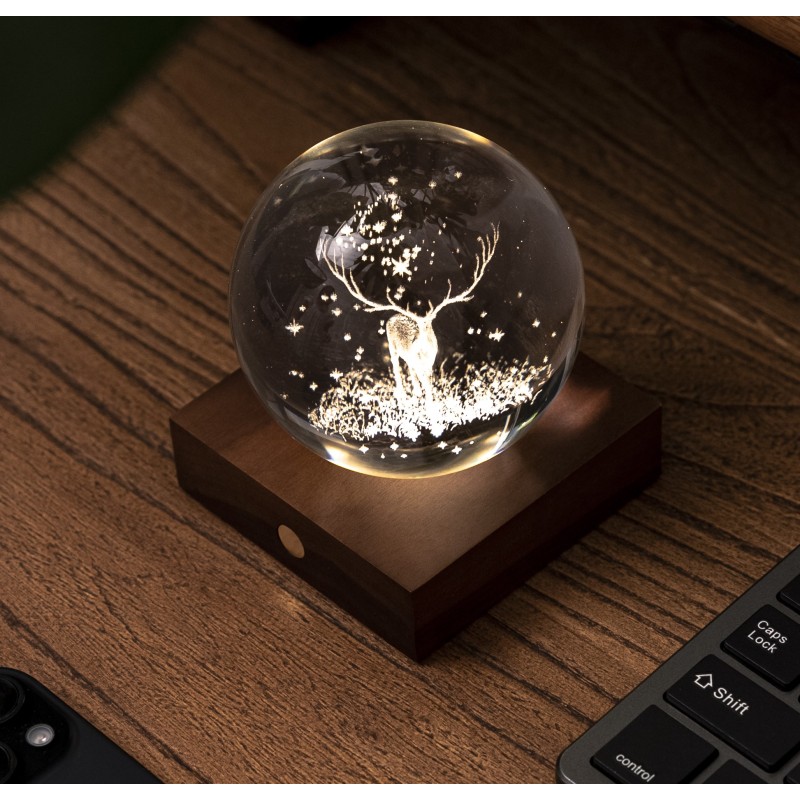 AMBER CRYSTAL LIGHT, 3D laser Stag