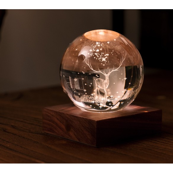 AMBER CRYSTAL LIGHT, 3D laser Stag