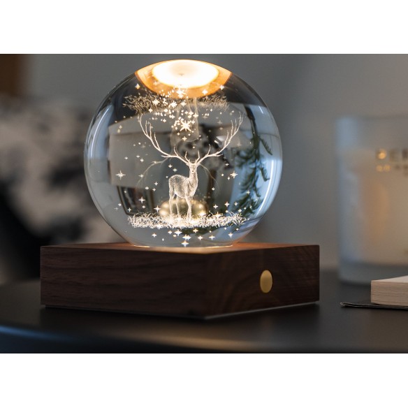 AMBER CRYSTAL LIGHT, 3D laser Stag