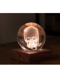 AMBER CRYSTAL LIGHT, 3D laser Skull