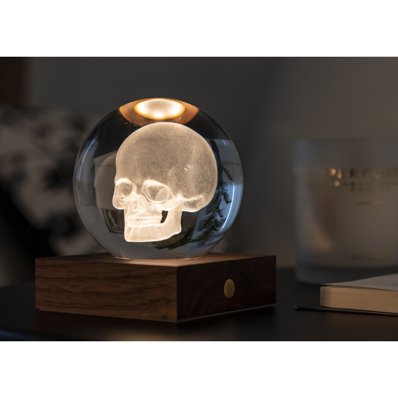 AMBER CRYSTAL LIGHT, 3D laser Skull