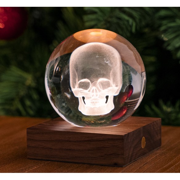 AMBER CRYSTAL LIGHT, 3D laser Skull